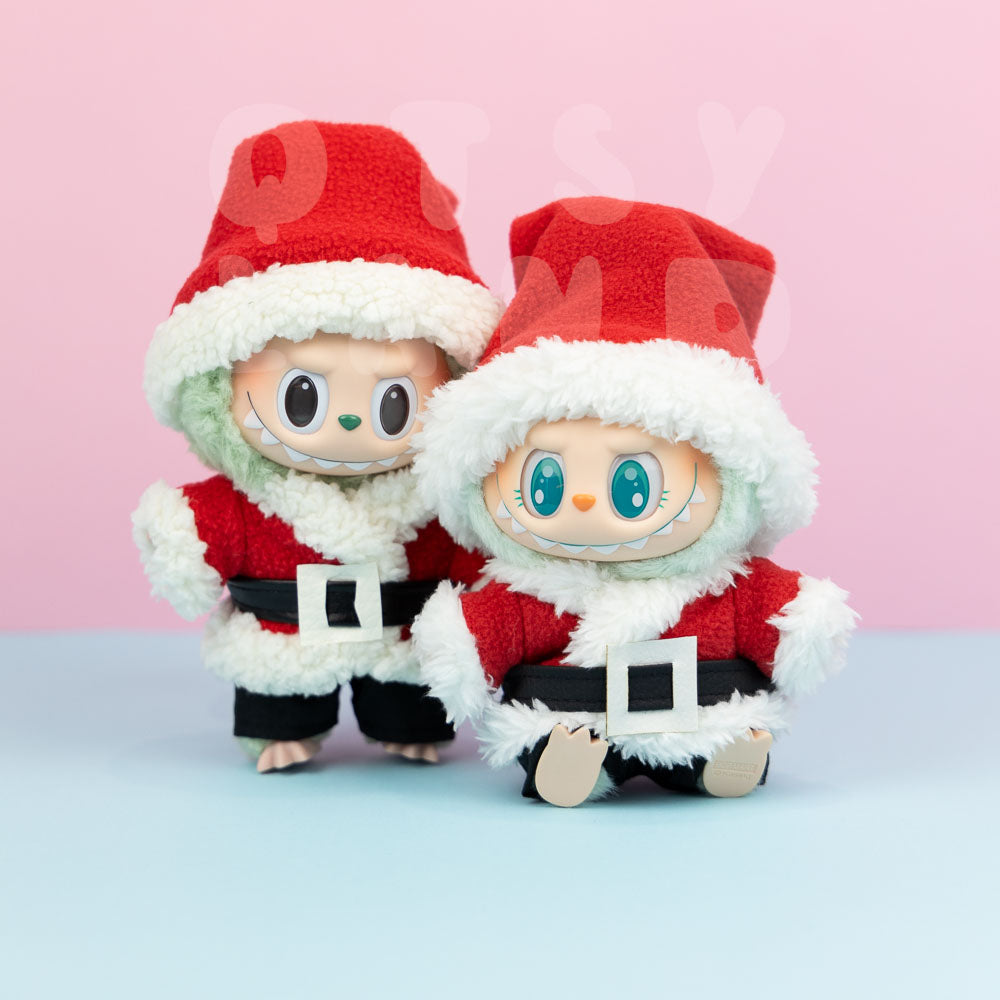Christmas Santa Hat and Jacket Clothes Set for Labubu