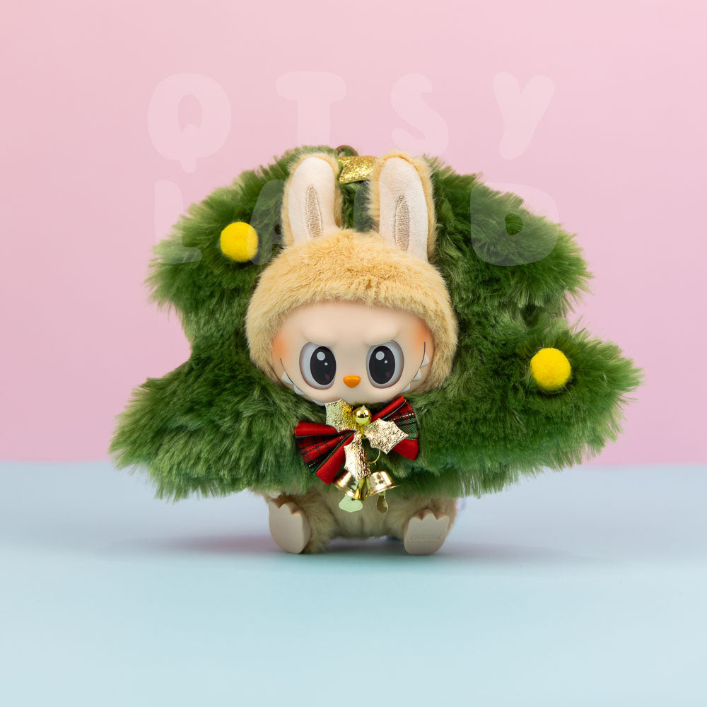 Christmas Tree Neck Pillow Accessory for Labubu