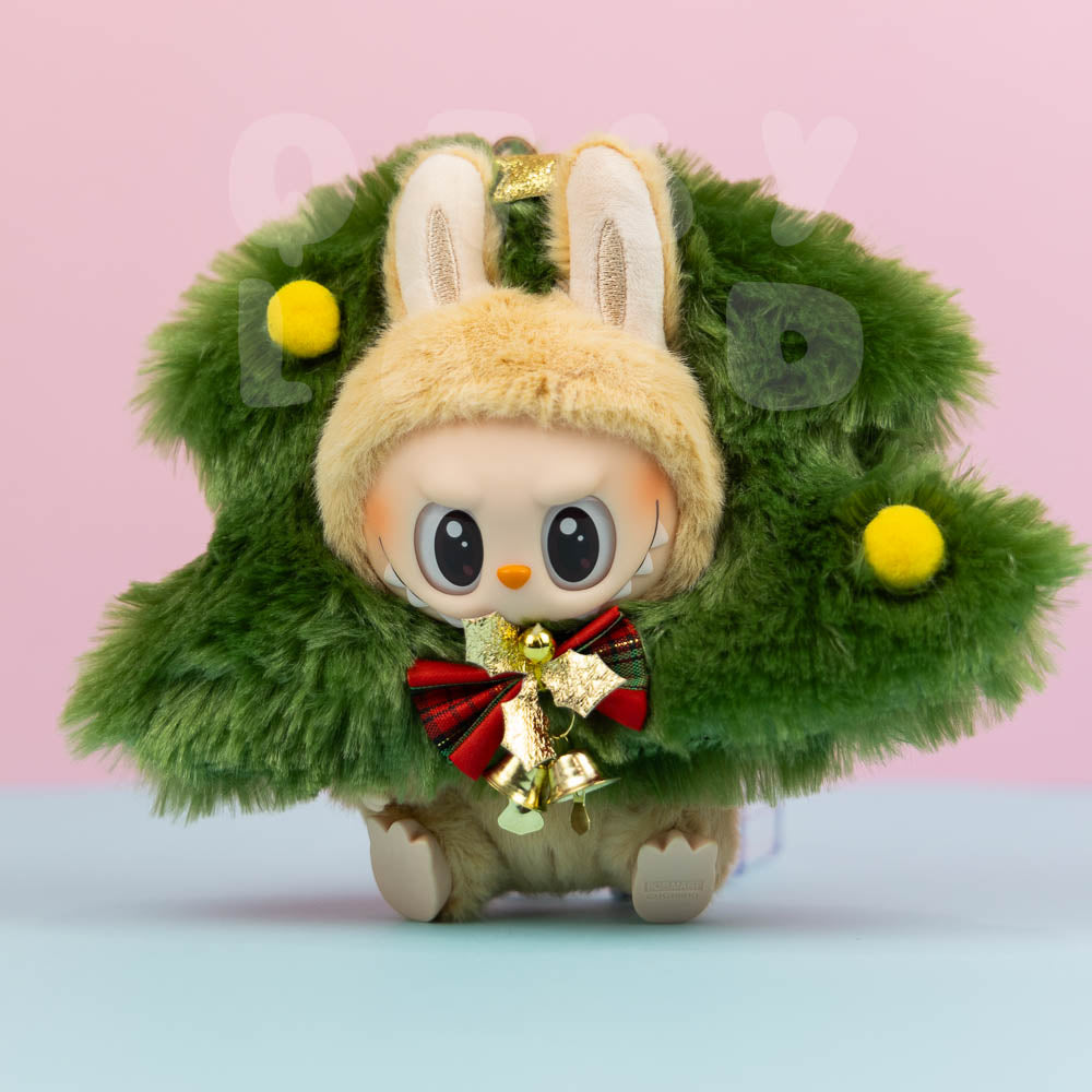 Christmas Tree Neck Pillow Accessory for Labubu